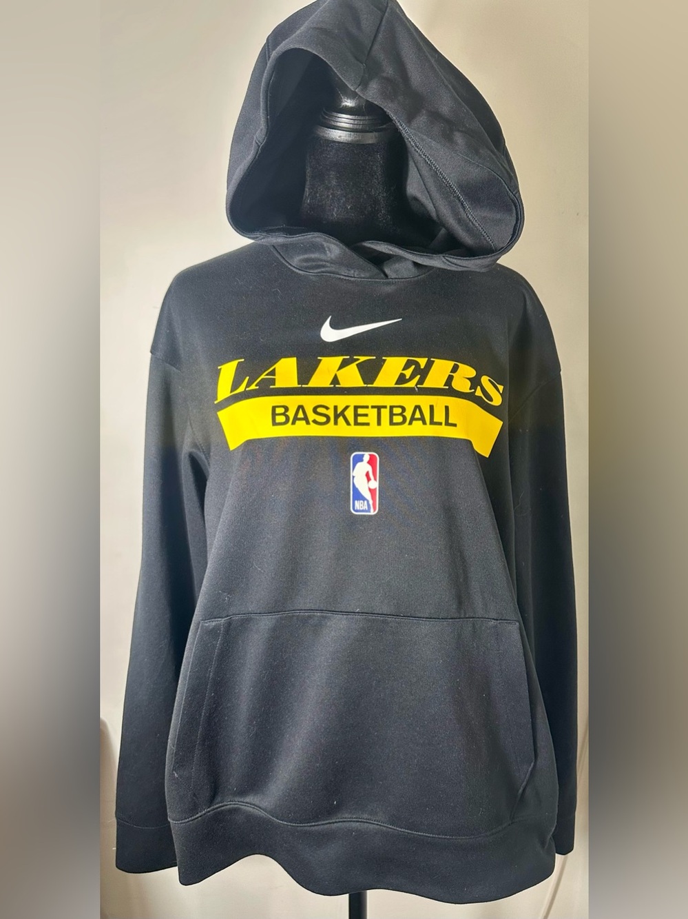 NIKE Lakers Spotlight Dri-FIT NBA Hoodie Black Men’s M Basketball